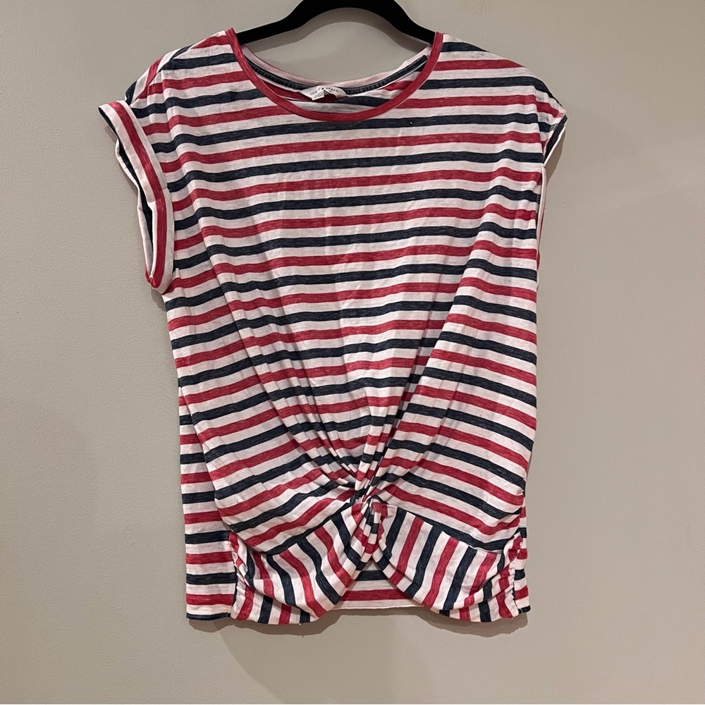 Lucky Brand Red White and Blue Striped Top